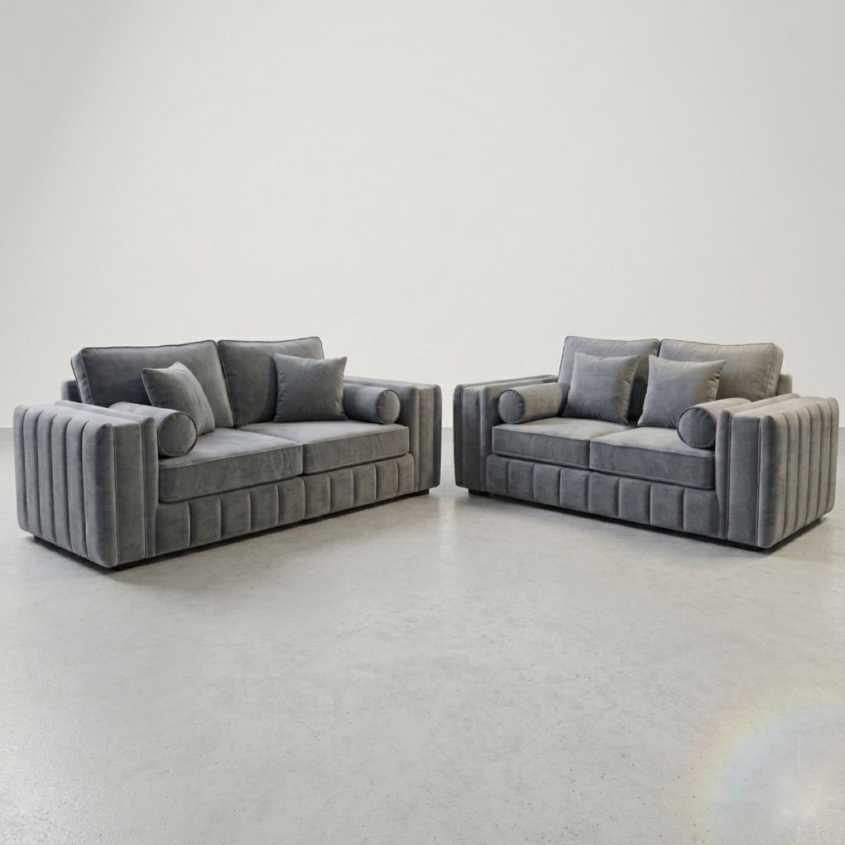 Lilly Alaska Sofa by Barki Sofa Hub — grey 3+2 set