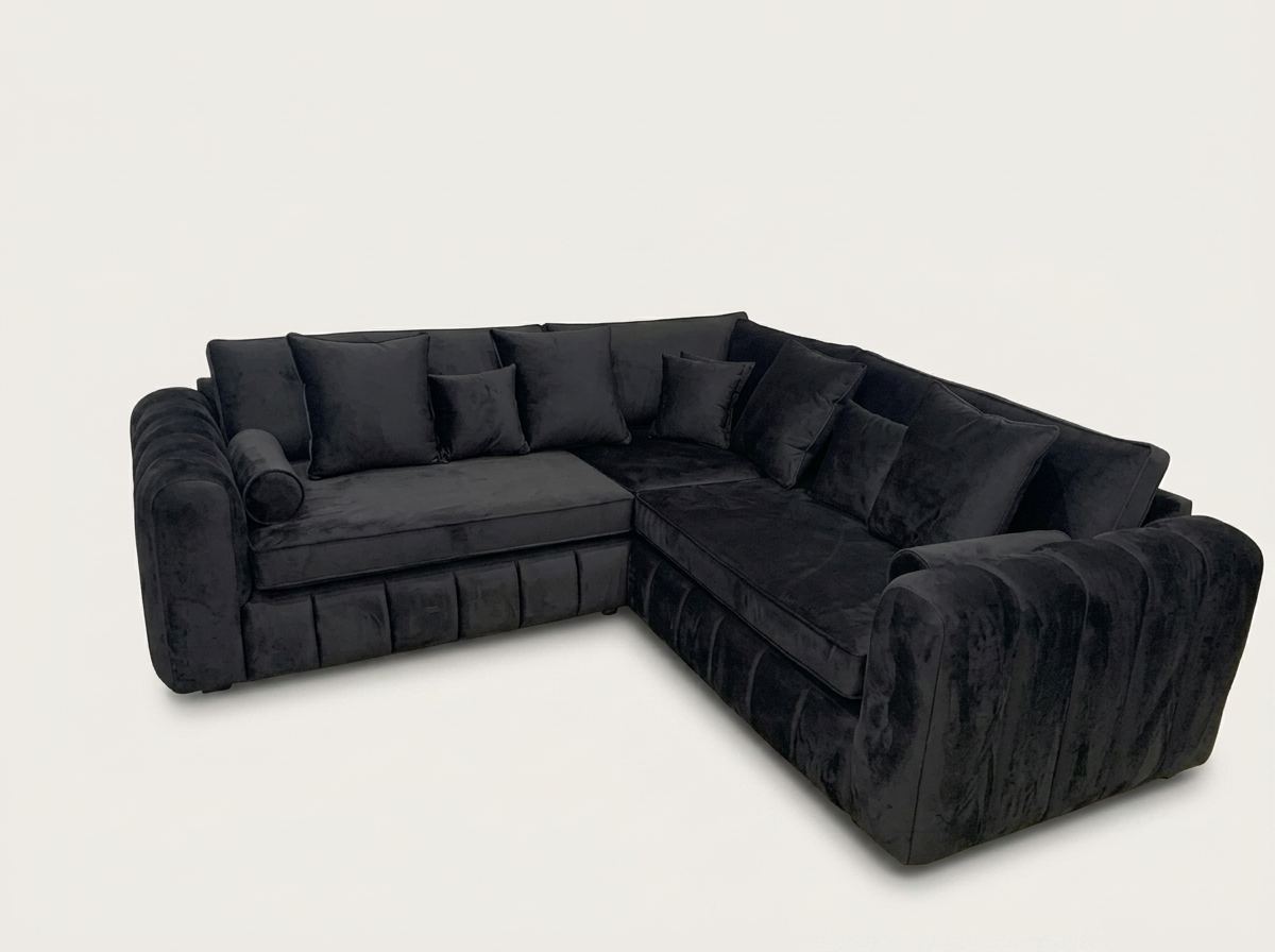 Alaska Corner Sofa by Barki Sofa Hub — black