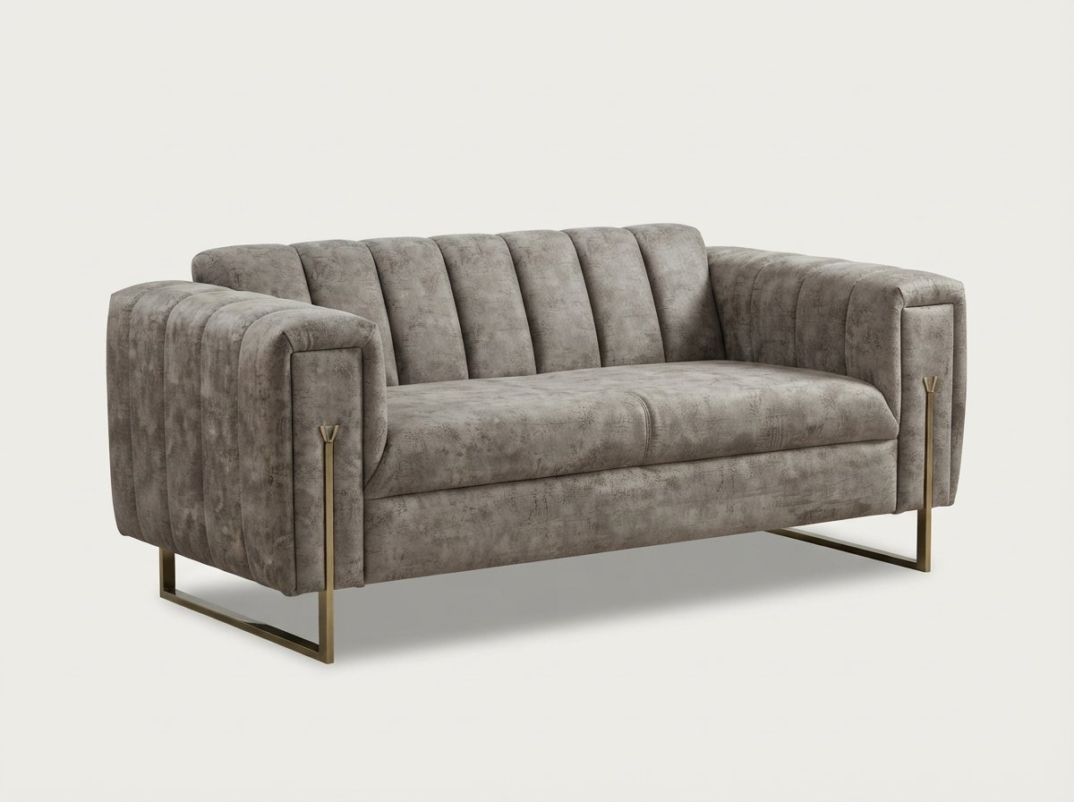 Lilly Fixed Seat Sofa by Barki Sofa Hub — grey 2-seater