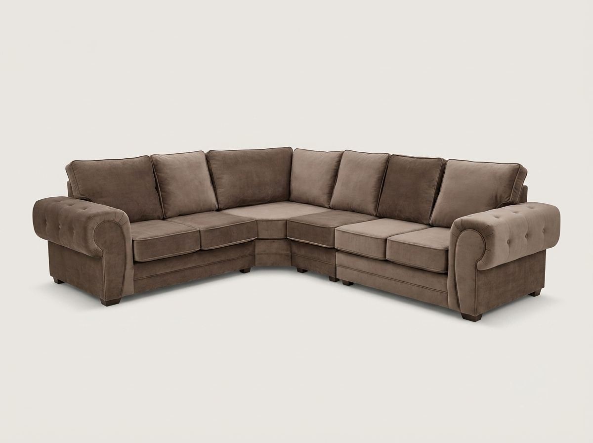 Verona Corner Sofa by Barki Sofa Hub — large corner, fullback in chocolate