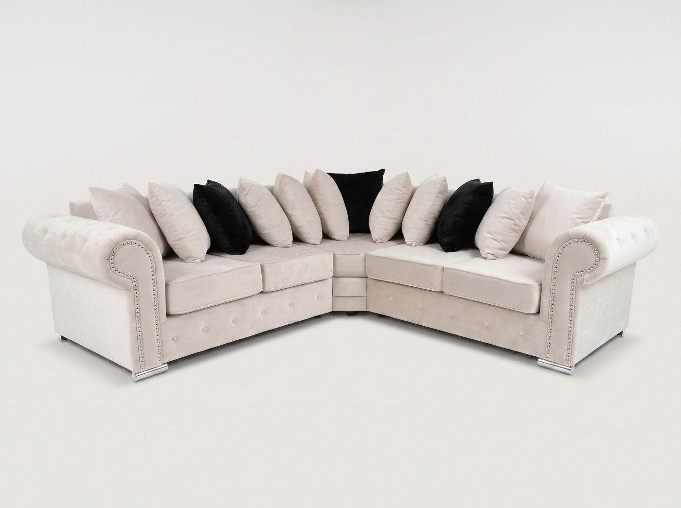 Olympia Corner Sofa by Barki Sofa Hub — cream