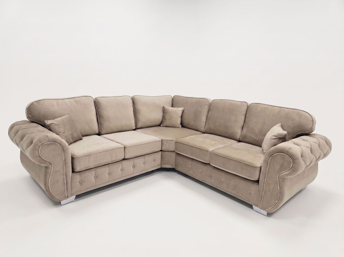 Olympia Corner Sofa by Barki Sofa Hub — mink