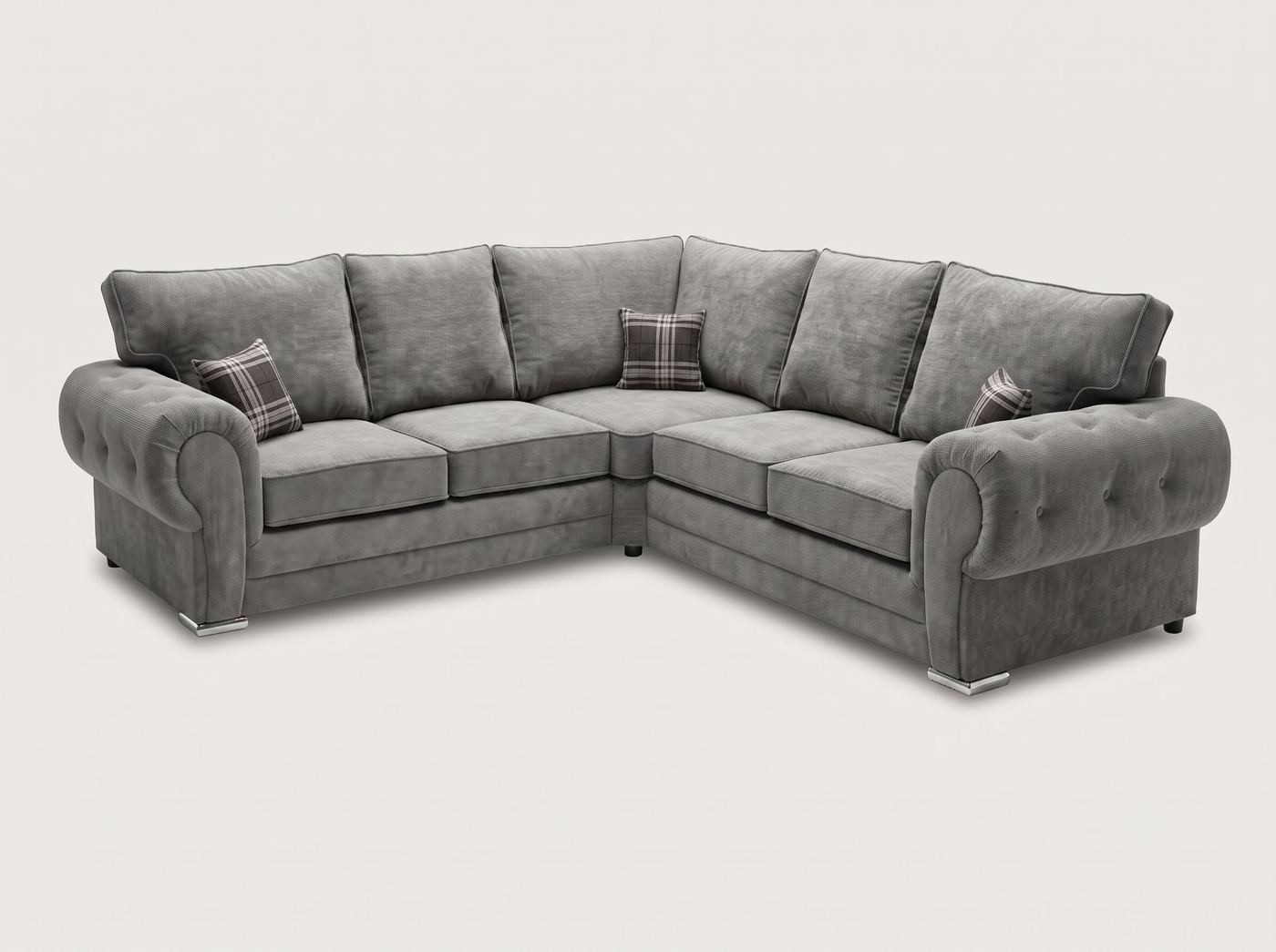 Verona Corner Sofa by Barki Sofa Hub — fullback in grey