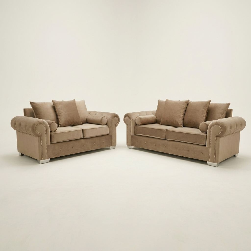 Olympia 2+3 Seater Sofa by Barki Sofa Hub — mink set
